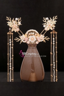 Bộ Trâm Cài Cổ Trang Đơn Giản 3 Món Tuyết Tùng Bách