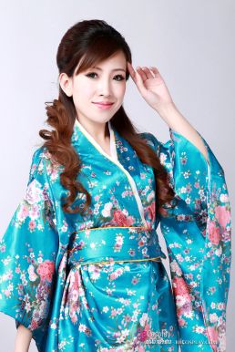 Kimono Phi Xanh Hoa