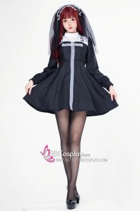 Đồ The Nun Lolita Gothic Tay Phồng Váy Xoè