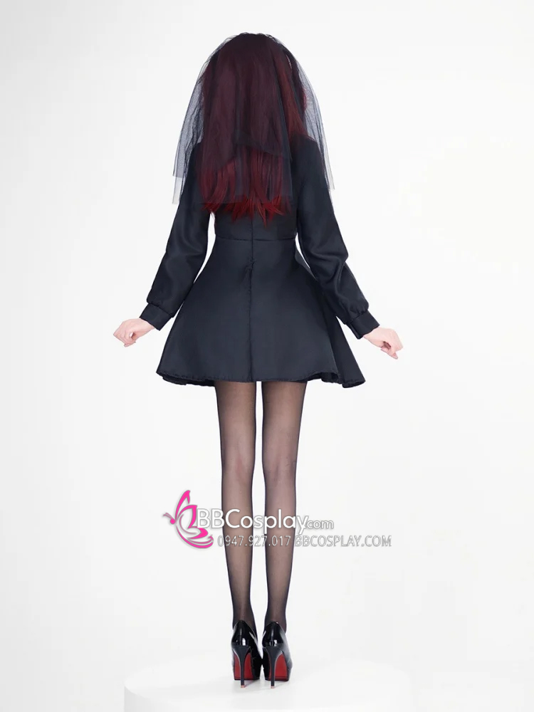 Trang Phục The Nun Lolita Gothic Tay Phồng Váy Xoè