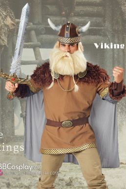 Đồ Chiến Binh Viking Màu Nâu