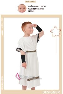 Trang Phục Thần Thoại Hy Lạp Màu Trắng Cho Bé