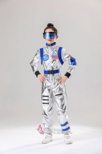 Đồ Phi Hành Gia Cho Bé Gái Bạc Viền Xanh Dương