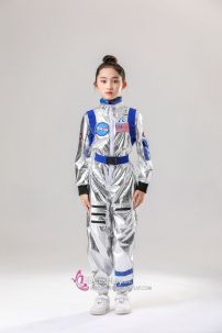 Đồ Phi Hành Gia Cho Bé Gái Bạc Viền Xanh Dương