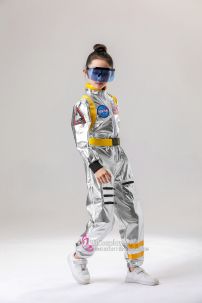 Đồ Phi Hành Gia Bạc Viền Vàng Cho Trẻ Em