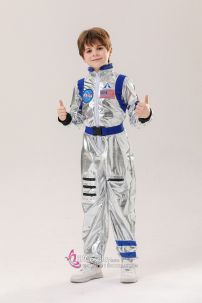 Đồ Phi Hành Gia Trẻ Em Bạc Viền Xanh Dương