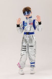 Đồ Phi Hành Gia Trẻ Em Bạc Viền Xanh Dương