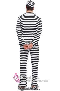 Đồ Tù Nhân Sọc Ngang Trắng Đen Vải Thun