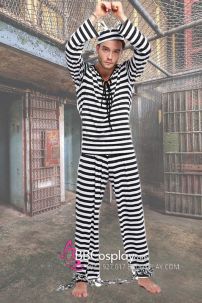 Đồ Tù Nhân Sọc Ngang Trắng Đen Vải Thun