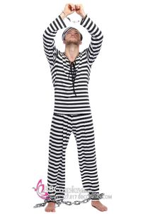 Đồ Tù Nhân Sọc Ngang Trắng Đen Vải Thun