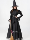 Trang Phục Phù Thủy Đen Tay Phồng Viền Ren
