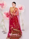 Trang Phục Ấn Độ Lahanga - Tone Hồng Áo Nhũ Vàng