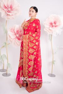 Đồ Sari Ấn Độ Hồng Sen