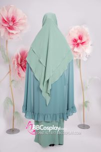 Đồ Hồi Giáo - Phối 3 Lớp Màu Xanh Bạc Hà
