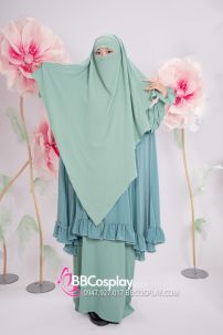Đồ Hồi Giáo - Phối 3 Lớp Màu Xanh Bạc Hà