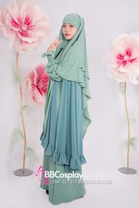 Đồ Hồi Giáo - Phối 3 Lớp Màu Xanh Bạc Hà