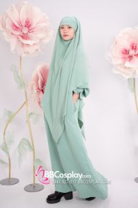 Đồ Hồi Giáo - Phối 2 Lớp Màu Xanh Bạc Hà