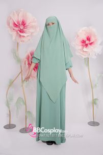 Đồ Hồi Giáo - Phối 2 Lớp Màu Xanh Bạc Hà