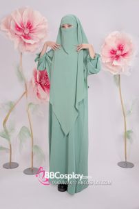 Đồ Hồi Giáo - Phối 2 Lớp Màu Xanh Bạc Hà