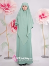 Trang Phục Hồi Giáo - Phối 2 Lớp Màu Xanh Bạc Hà
