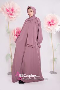 Đồ Hồi Giáo Màu Tím Môn - Ảnh Thật