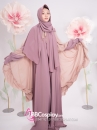 Trang Phục Hồi Giáo Tím Môn Phối Khăn Choàng Màu Hồng Da