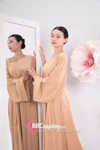 Đồ Hồi Giáo Màu Kem Có Kèm Thắt Lưng Thanh Lịch