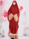 Trang Phục Hồi Giáo Hồng Kem - Phối Hijab Nâu Đất