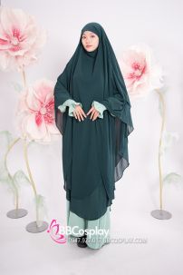 Đồ Hồi Giáo Màu Xanh Bạc Hà - Hijab Xanh Rêu