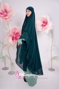 Đồ Hồi Giáo Màu Xanh Bạc Hà - Hijab Xanh Rêu
