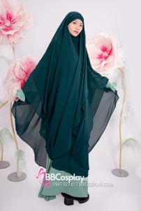 Đồ Hồi Giáo Màu Xanh Bạc Hà - Hijab Xanh Rêu
