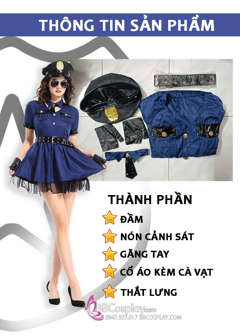 Trang Phục Nữ Cảnh Sát Kiểu Váy Xoè Lolita