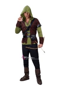 Đồ Robin Hood - Áo Xanh Có Nón Kèm Khoác Nâu