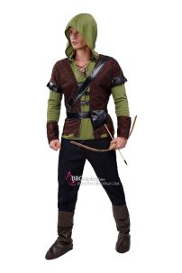 Đồ Robin Hood - Áo Xanh Có Nón Kèm Khoác Nâu