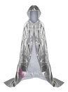 Áo Choàng Nhũ Bạc Có Nón