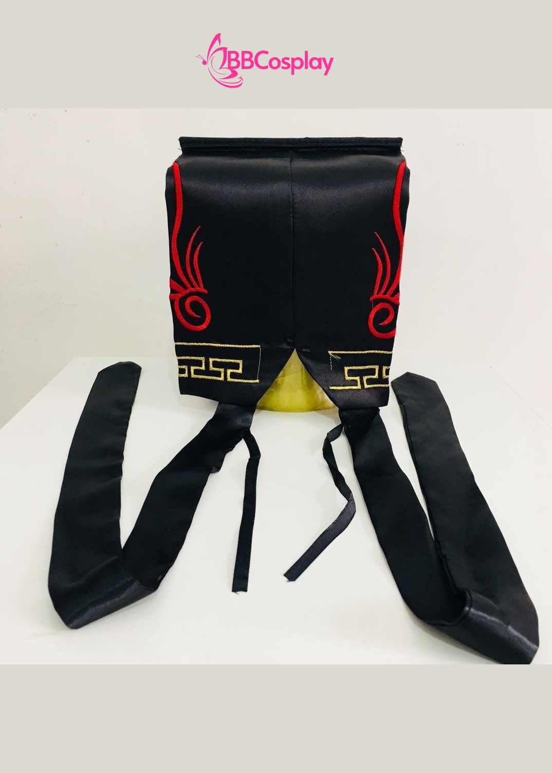 Nón Đạo Sĩ Hình Bát Quái Thêu - Màu Đen