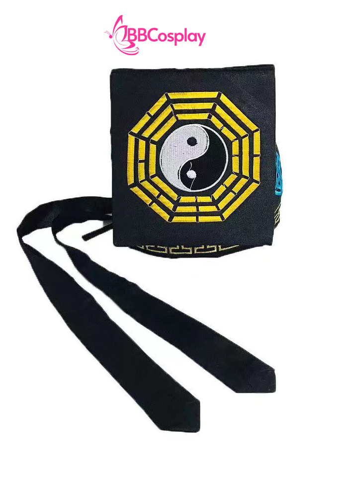 Nón Đạo Sĩ Hình Bát Quái Thêu - Màu Đen