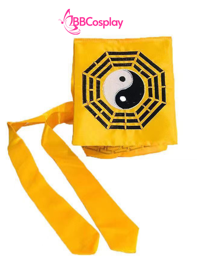 Nón Đạo Sĩ Hình Bát Quái Thêu - Màu Vàng