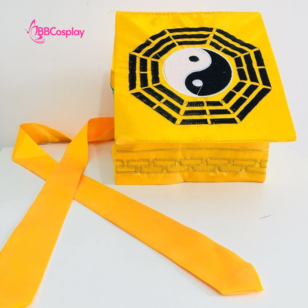 Nón Đạo Sĩ Hình Bát Quái Thêu - Màu Vàng