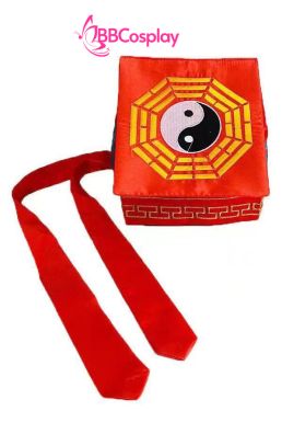 Nón Đạo Sĩ Hình Âm Dương - Màu Đỏ