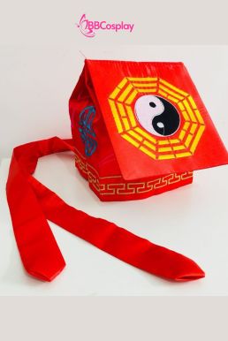 Nón Đạo Sĩ Hình Âm Dương - Màu Đỏ