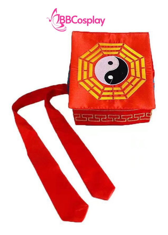 Nón Đạo Sĩ Hình Âm Dương - Màu Đỏ