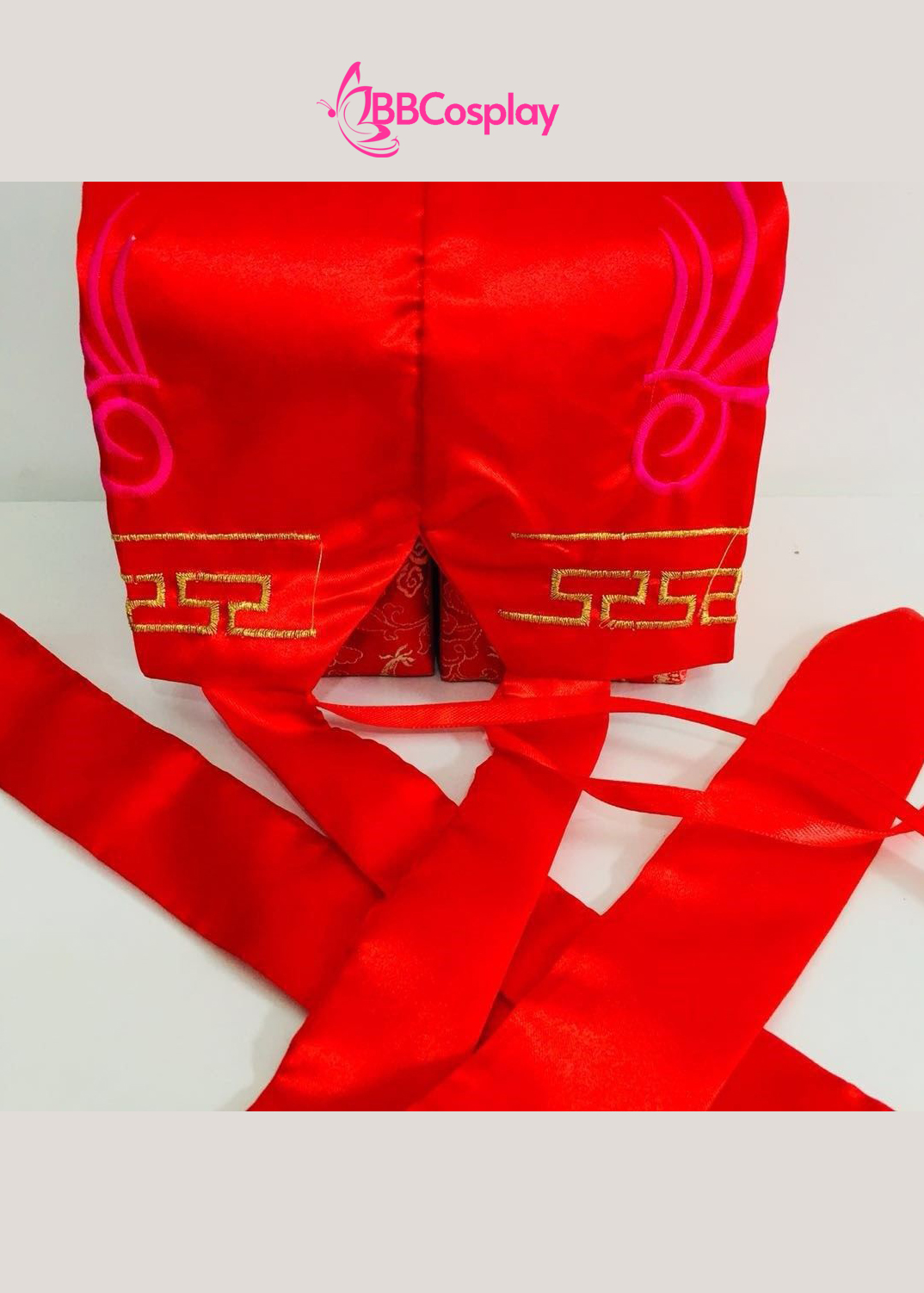 Nón Đạo Sĩ Hình Âm Dương - Màu Đỏ