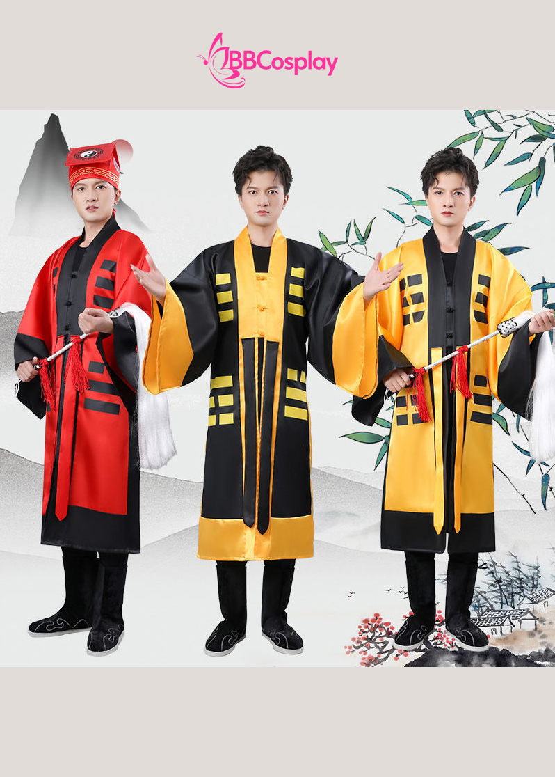 Đồ Pháp Sư Đạo Sĩ Hình Âm Dương - Màu Vàng