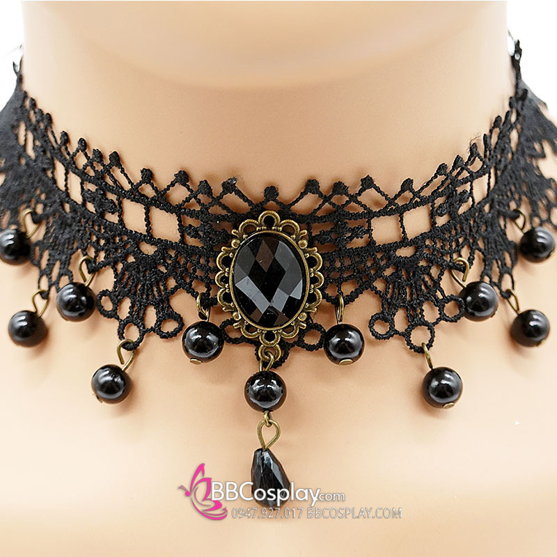 Vòng Cổ Đen Kiểu Ma Cà Rồng - Gothic Choker