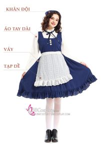 Đồ Cô Gái Nông Thôn Kiểu Miền Đồng Quê Tone Xanh Dương