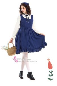 Đồ Cô Gái Nông Thôn Kiểu Miền Đồng Quê Tone Xanh Dương