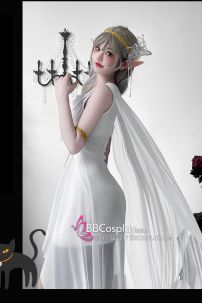 Đồ Nữ Thần Hy Lạp Trắng Viền Vàng