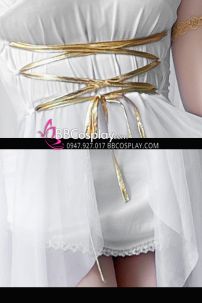 Đồ Nữ Thần Hy Lạp Trắng Viền Vàng