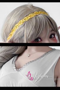 Đồ Nữ Thần Hy Lạp Trắng Viền Vàng